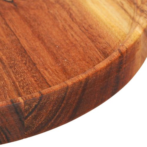 Article Plateau rond en bois d&#39;acacia huilé naturel Ø30cm H2,5cm