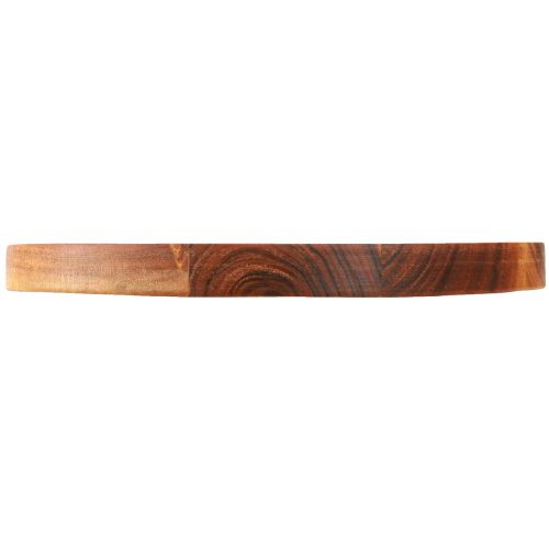 Article Plateau rond en bois d&#39;acacia huilé naturel Ø30cm H2,5cm