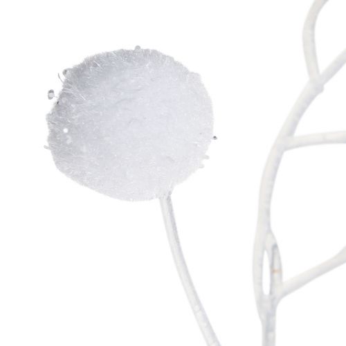 Floristik24 Guirlande boules de neige décoration hivernale paillettes blanches L125cm