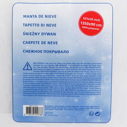 Article Tapis de neige couverture de neige décoration blanc neige 1350x90cm