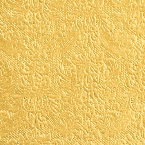 Article Serviettes dorées avec ornements en relief 33x33cm 15pcs
