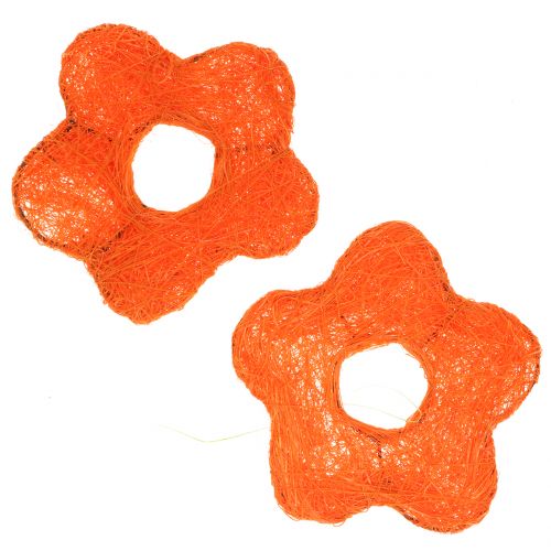 Fleur de sisal orange Ø7,5cm 25 pcs