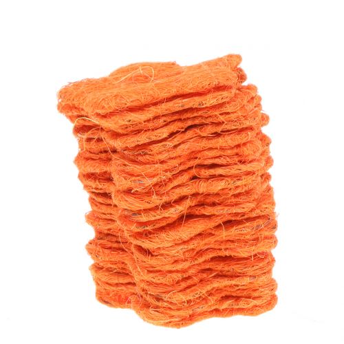 Article Fleur de sisal orange Ø7,5cm 25 pcs