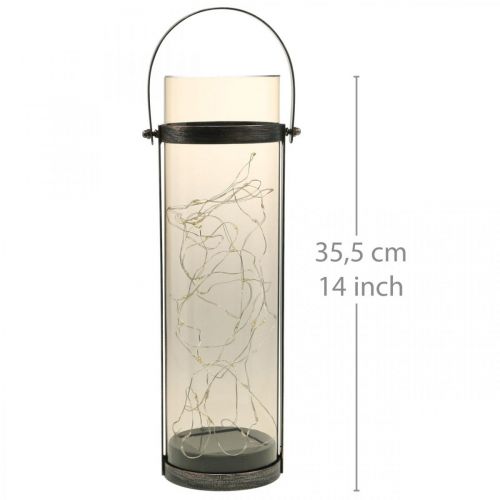 Article Lampe de jardin, lanterne solaire, tube lumineux pour décoration LED blanc chaud H35cm