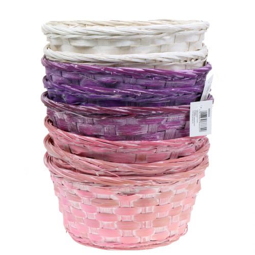 Article Bol à chips rond violet/blanc/rose Ø19cm 8 pcs