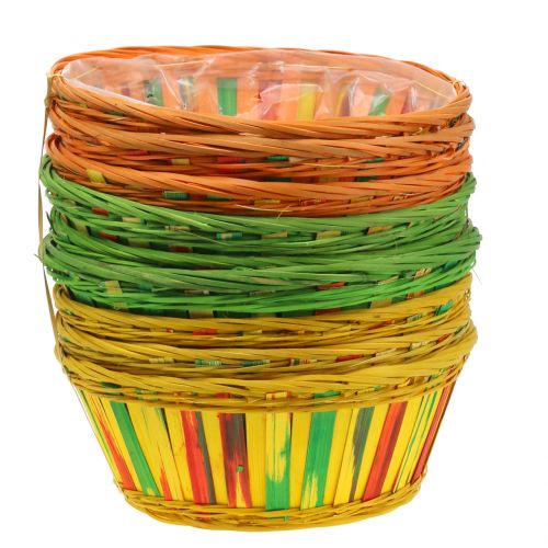 Article Panier à chips rond coloré Ø25cm 9 pcs