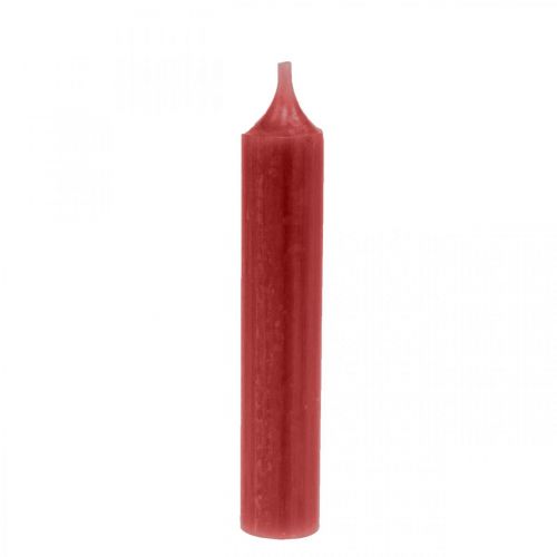 Bougie conique rouge bougies colorées rouge rubis 120mm / Ø21mm 6pcs