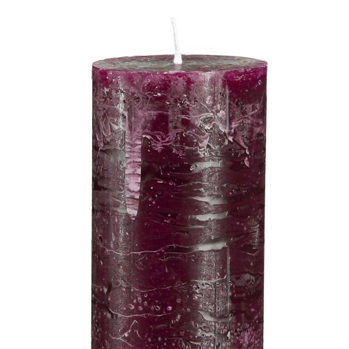 Article Bougies coniques bougies de couleur unie bordeaux 50x300mm 4 pcs