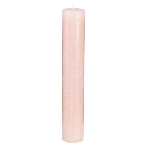 Bougies en bâton, bougies unies, rose clair, 50x300mm, 4 pièces