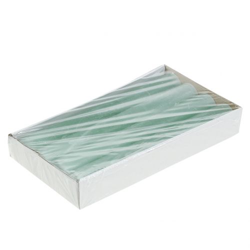 Article Bougies coniques de couleur unie vert clair 34mm x 240mm 4pcs