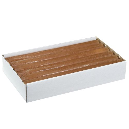 Article Bougies en bâton, bougies unies, caramel, 21×240mm, 12 pièces