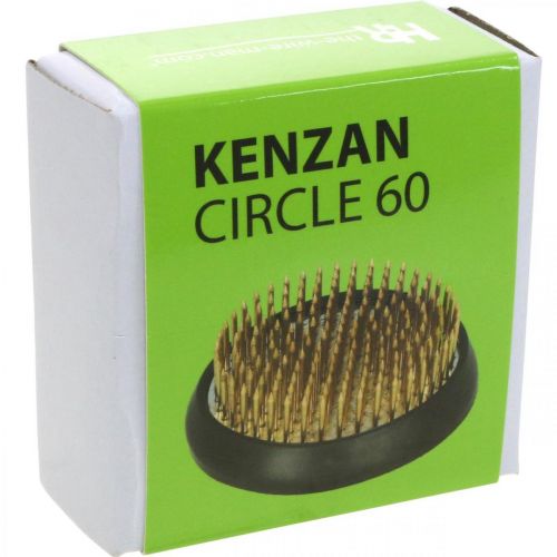 Article Pique-fleurs Kenzan rond Laiton et métal argenté Ø60mm