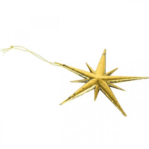 Article Pendentif étoile de décoration de Noël doré L11,5 cm 16 pcs