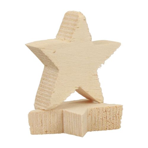 Article Décoration à disperser étoiles de Noël étoiles en bois naturel Ø4cm 24 pcs