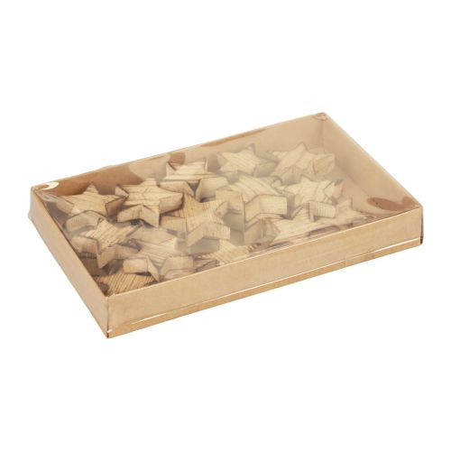 Article Décoration à disperser étoiles de Noël étoiles en bois flammé Ø4cm 24 pcs