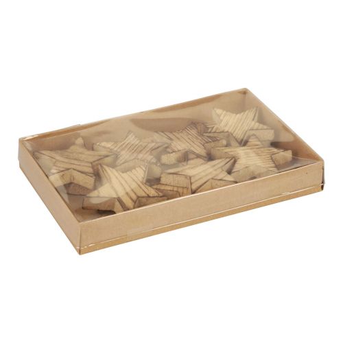 Article Décoration à disperser étoiles de Noël étoiles en bois flammé 5,5 cm 12 pcs