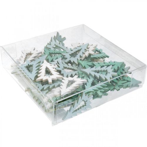 Article Décoration à disperser sapin de Noël vert 4cm 72 pcs