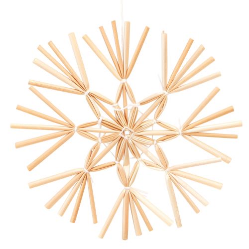 Article Décorations de sapin de Noël étoiles en paille Ø10-11cm 12 pcs