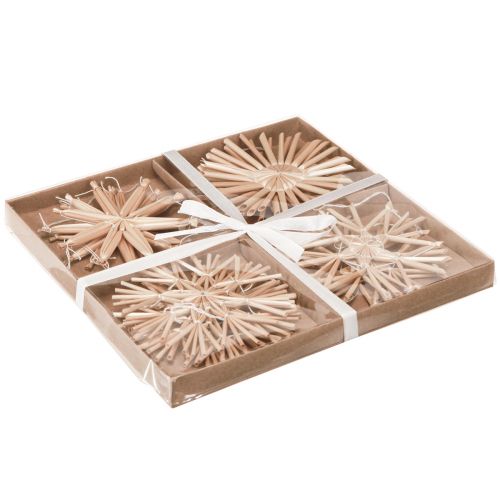 Article Décorations de sapin de Noël étoiles en paille Ø10-11cm 12 pcs