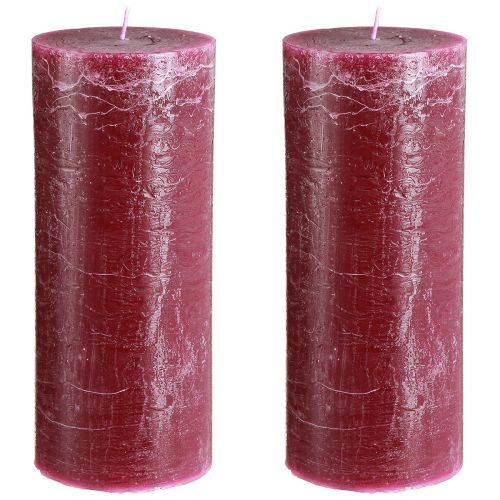 Article Bougies piliers colorées à travers des bougies Berry 85×200mm 2 pcs