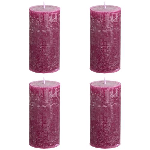 Article Bougies piliers bougies Berry de couleur unie violet 50×100cm 4 pcs