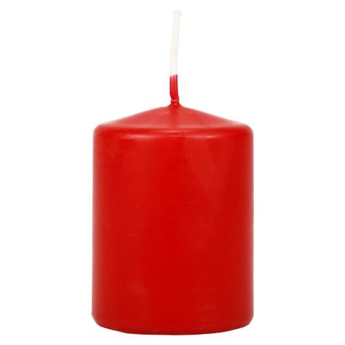 Bougies piliers rouges Bougies de l&#39;Avent bougies rouges 70/50mm 24pcs