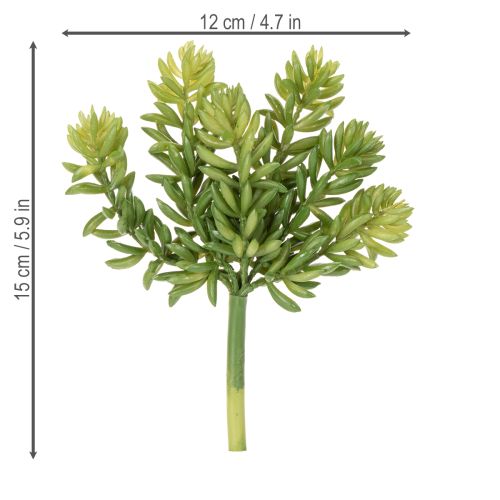 Article Fleurs succulentes artificielles pour une décoration facile d'entretien des espaces de vie et de bureau, 15 cm, lot de 6