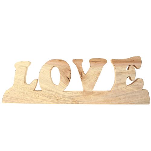 Article Support de table en bois « Love » en bois de saule naturel 60×19cm