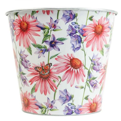 Article Cache pot métal décoration printanière Ø14cm H12.5cm