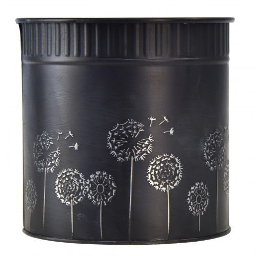 Article Jardinière Pot de Fleur Pissenlit Noir Ø9,5cm H11cm