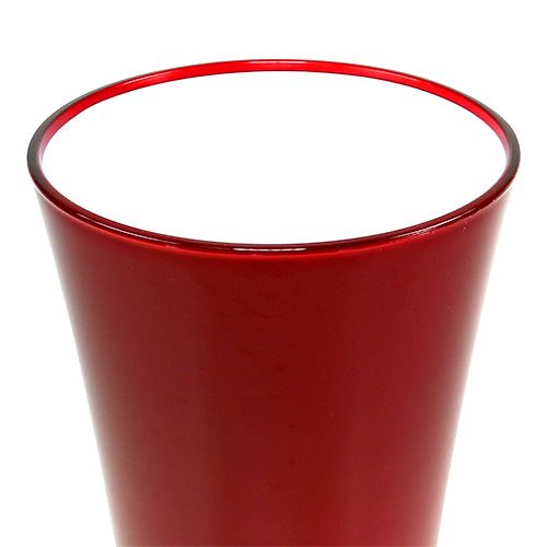 Floristik24 Vase “Fizzy” Ø13,5cm H20cm rouge 1 pce