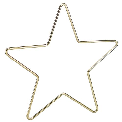 Floristik24 Pendentif étoile en métal décoration de Noël doré Ø15cm 6 pcs