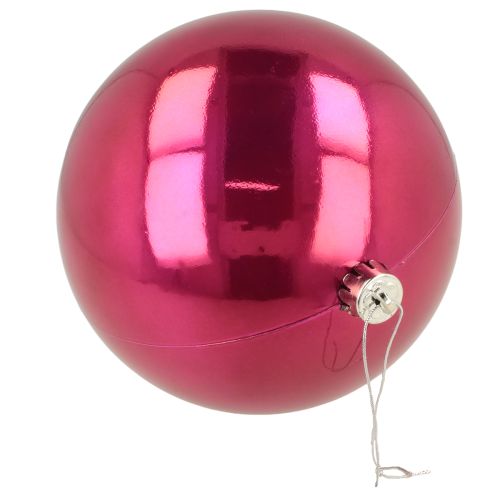 Article Boule de Noël en plastique grande boule de sapin de Noël rose Ø14cm