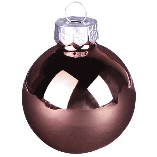 Article Boules de Noël en verre rose abricot mix mini Ø3cm 22 pcs