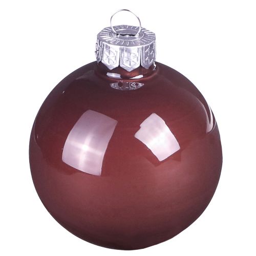 Article Boules de Noël boules de sapin marron doré verre Ø6cm 24 pcs