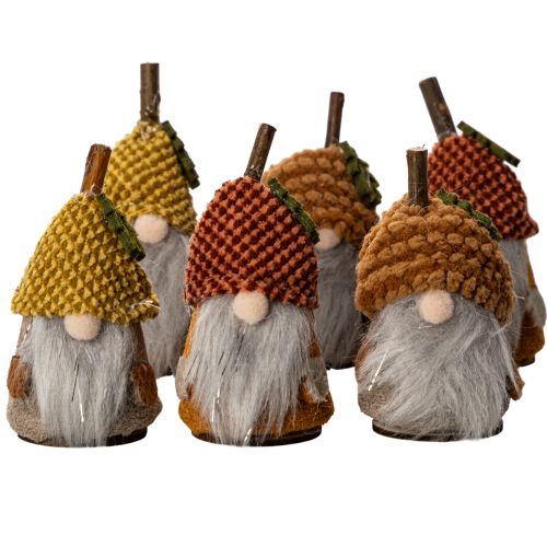 Article Ensemble de 6 figurines de gnome avec bonnet tricoté et gland, 10 cm