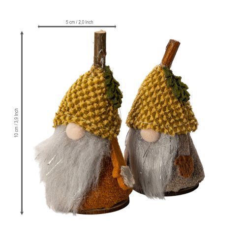 Article Ensemble de 6 figurines de gnome avec bonnet tricoté et gland, 10 cm