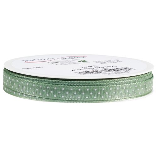 Article Ruban cadeau ruban décoratif à pois vert menthe 10mm 25m