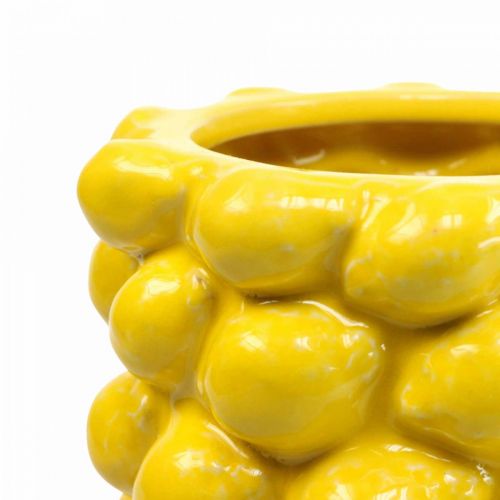 Article Vase citron vase jaune citron décoration été Ø15cm H30cm