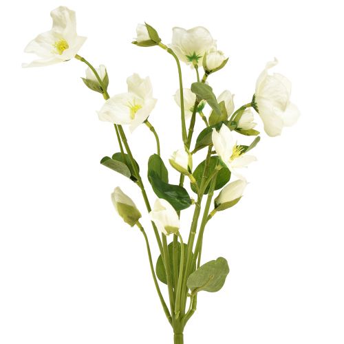 Floristik24 Roses de Noël fleurs artificielles blanches décoration de Noël 37cm 2pcs