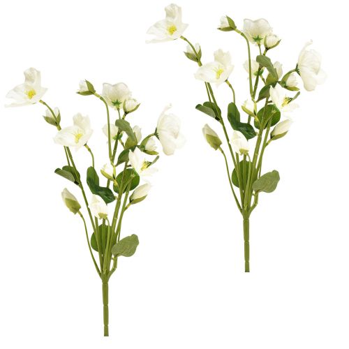 Article Roses de Noël fleurs artificielles blanches décoration de Noël 37cm 2pcs