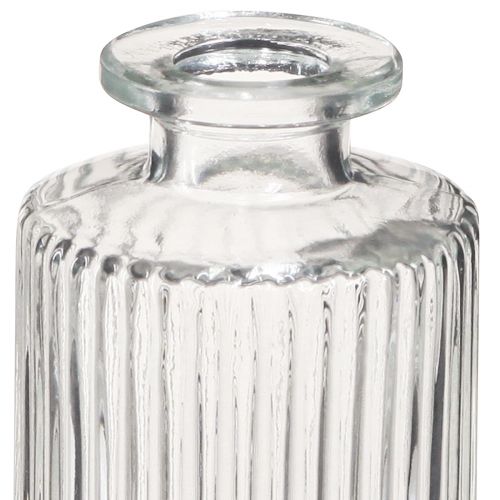 Article Bouteilles Décoratives Mini Vases en Verre Transparent Rétro H13cm 6 pcs