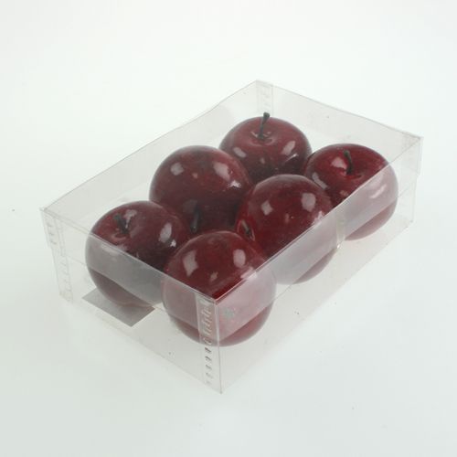 Article Pommes artificielles rouges, brillantes 6cm 6pcs