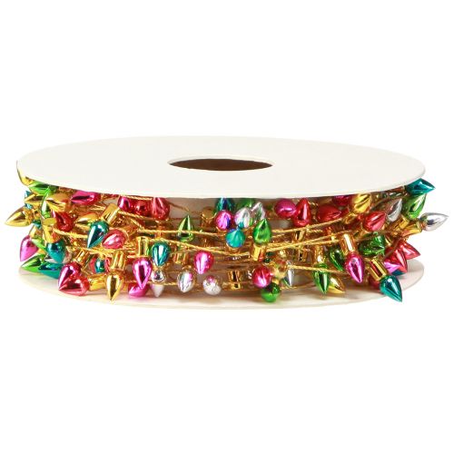 Article Ruban décoratif bijoux ruban motif chaîne lumineuse coloré W12mm L5m