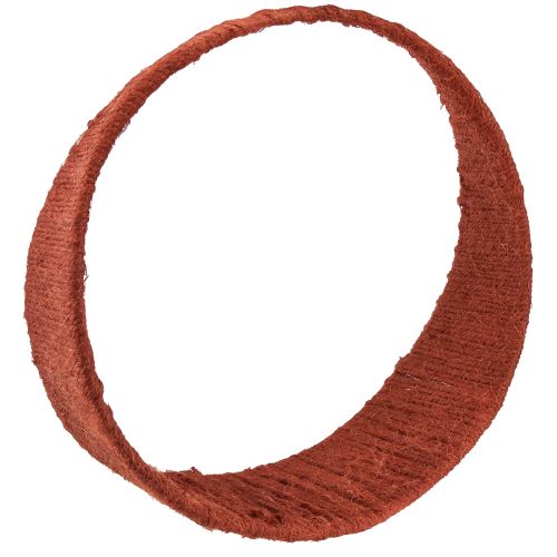 Article Anneau décoratif en jute boucle large jaune ocre marron Ø30cm 3pcs