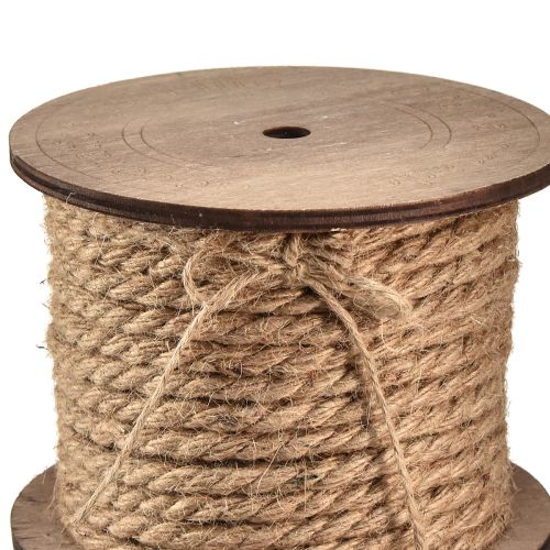 Article Cordon de jute épais sur bobine en bois cordon décoratif Ø6mm 18m