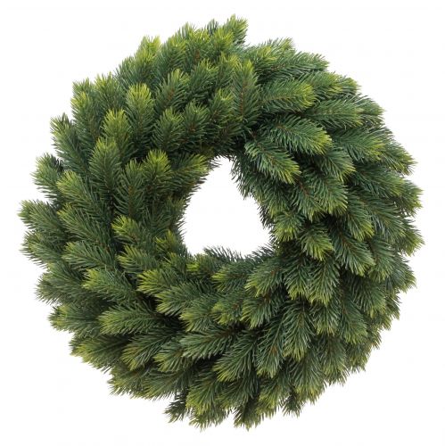 Couronne de sapin artificiel festive - couleurs vertes naturelles, 50 cm - pour intérieur et extérieur