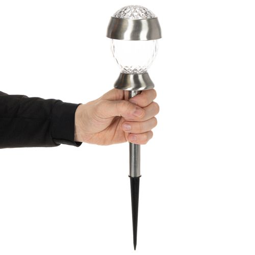 Article Lampes solaires de jardin, globes lumineux avec piquet de terre, 36 cm, lot de 4