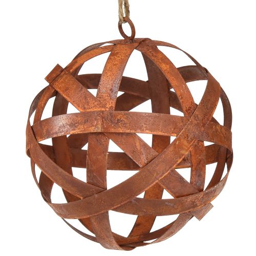 Boule en métal rouillé Ø15cm, 2 pièces - Boules de jardin décoratives pour votre décoration extérieure