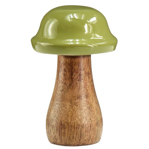 Article Champignons en bois champignons déco bois gris vert Ø6cm H10cm 2pcs